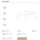 Mese dining - Masa dreptunghiulara design modern Veola auriu roze 150x95cm