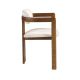 Scaune - Scaun dining material textil alb-galbui si lemn Off-white