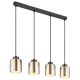 Pendule, Lustre suspendate - Lustra cu 4 Pendule negru crom FELICIA