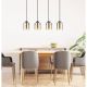 Pendule, Lustre suspendate - Lustra cu 4 Pendule negru crom FELICIA