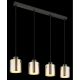 Pendule, Lustre suspendate - Lustra cu 4 Pendule negru crom FELICIA
