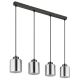 Pendule, Lustre suspendate - Lustra cu 4 Pendule negru crom FELICIA