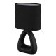 Veioze - Lampa de masa ceramica neagra TRIANGLE