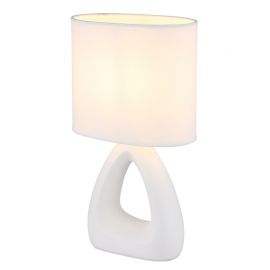 Veioze - Lampa de masa ceramica alba TRIANGLE