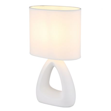Veioze - Lampa de masa ceramica alba TRIANGLE