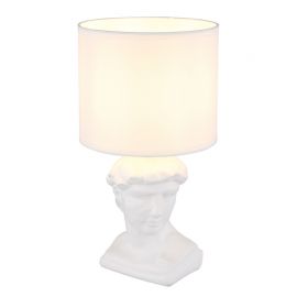 Veioze - Lampa de masa ceramica alba HERMES