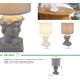 Veioze - Lampa de masa ceramica gri HERMES