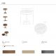 Masute Living - Masuta rotunda LUX Walnut