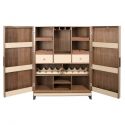 Bufet, Bar design LUX furnir de nuc si piele High sideboard