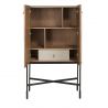 Bufet, Bar design LUX furnir de nuc si piele High sideboard