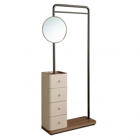 Garderobe - Suport pentru haine cu oglinda si sertare Coat Rack