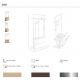 Garderobe - Suport pentru haine bara cu inele si sertare Coat Rack
