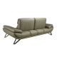 Canapele - Canapea 3 locuri, tapitata cu piele naturala, spatar rabatabil Verde masliniu