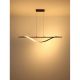 Pendule, Lustre suspendate - Lustra LED aluminiu cu efect de lemn WATKINS