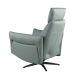 Fotolii - Fotoliu pivotant, functie relax, tapitat cu piele verde turcoaz George