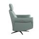 Fotolii - Fotoliu pivotant, functie relax, tapitat cu piele verde turcoaz George