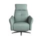 Fotolii - Fotoliu pivotant, functie relax, tapitat cu piele verde turcoaz George