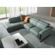 Coltare - Coltar LUX design italian cu sezlong stanga si functia relax Cowhide verde turcoaz