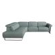 Coltare - Coltar LUX design italian cu sezlong stanga si functia relax Cowhide verde turcoaz