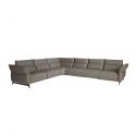 Coltar LUX design italian modular cu functia relax Cowhide gri inchis
