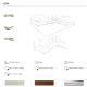 Coltare - Coltar LUX design italian cu sezlong dreapta Cowhide gri deschis