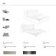 Paturi - Pat dublu tapitat design LUX Gri-albastrui deschis, 180x200cm