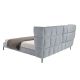 Paturi - Pat dublu tapitat design LUX Gri-albastrui deschis, 180x200cm