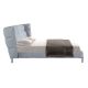 Paturi - Pat dublu tapitat design LUX Gri-albastrui deschis, 180x200cm