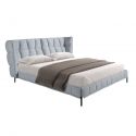 Pat dublu tapitat design LUX Gri-albastrui deschis, 180x200cm