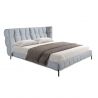 Pat dublu tapitat design LUX Gri-albastrui deschis, 180x200cm