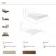 Paturi - Pat dublu tapitat design LUX din lemn si piele sintetica Mink 180x200cm