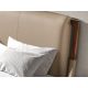 Paturi - Pat dublu tapitat design LUX din lemn si piele sintetica Mink 180x200cm