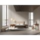 Paturi - Pat dublu tapitat design LUX din lemn si piele sintetica Mink 180x200cm