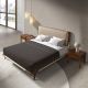 Paturi - Pat dublu tapitat design LUX din lemn si piele sintetica Mink 180x200cm