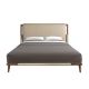 Paturi - Pat dublu tapitat design LUX din lemn si piele sintetica Mink 180x200cm