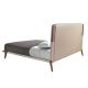 Paturi - Pat dublu tapitat design LUX din lemn si piele sintetica Mink 180x200cm
