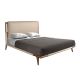 Paturi - Pat dublu tapitat design LUX din lemn si piele sintetica Mink 180x200cm