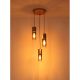 Pendule, Lustre suspendate - Lustra cu 3 Pendule metal sticla fumurie ANNIKA