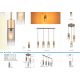 Pendule, Lustre suspendate - Lustra cu 3 Pendule metal sticla fumurie ANNIKA