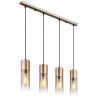 Lustra cu 4 Pendule metal sticla fumurie ANNIKA