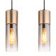 Pendule, Lustre suspendate - Lustra cu 4 Pendule metal sticla fumurie ANNIKA