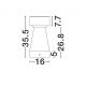 Stalpi - Stalp exterior din ciment IP65 LED Lua H-35,5cm