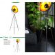 Lampadare - Lampadar de podea din metal negru cu auriu stil retro TIMO