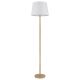 Lampadare - Lampadar de podea metal aspect lemn abajur textil alb JORIS