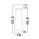 Stalpi - Stalp exterior din ciment IP65 LED Lua H-55,5cm
