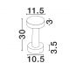 Stalpi - Stalp LED din ciment pentru exterior IP65 Cram Gray H-30cm