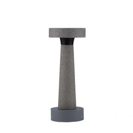 Stalp LED din ciment pentru exterior IP65 Cram Gray H-30cm
