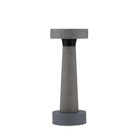Stalpi - Stalp LED din ciment pentru exterior IP65 Cram Gray H-30cm