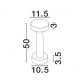 Stalpi - Stalp LED din ciment pentru exterior IP65 Cram Gray H-50cm