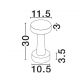 Stalpi - Stalp LED din ciment pentru exterior IP65 Cram White H-30cm